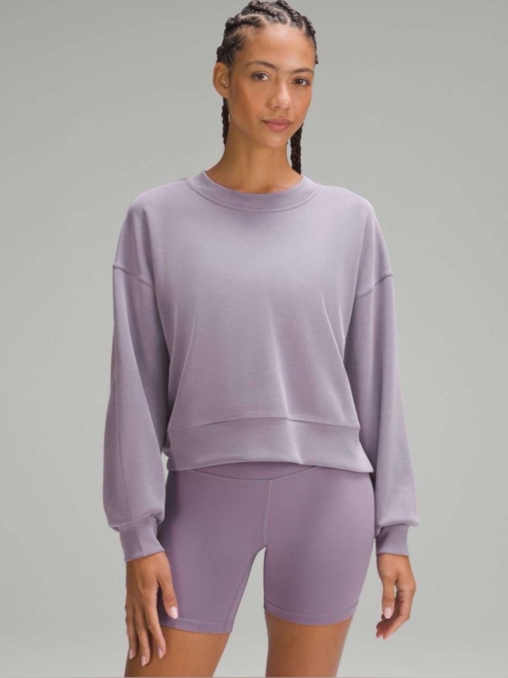 Lululemon Softstreme Perfectly Oversized Cropped Crew Size 4